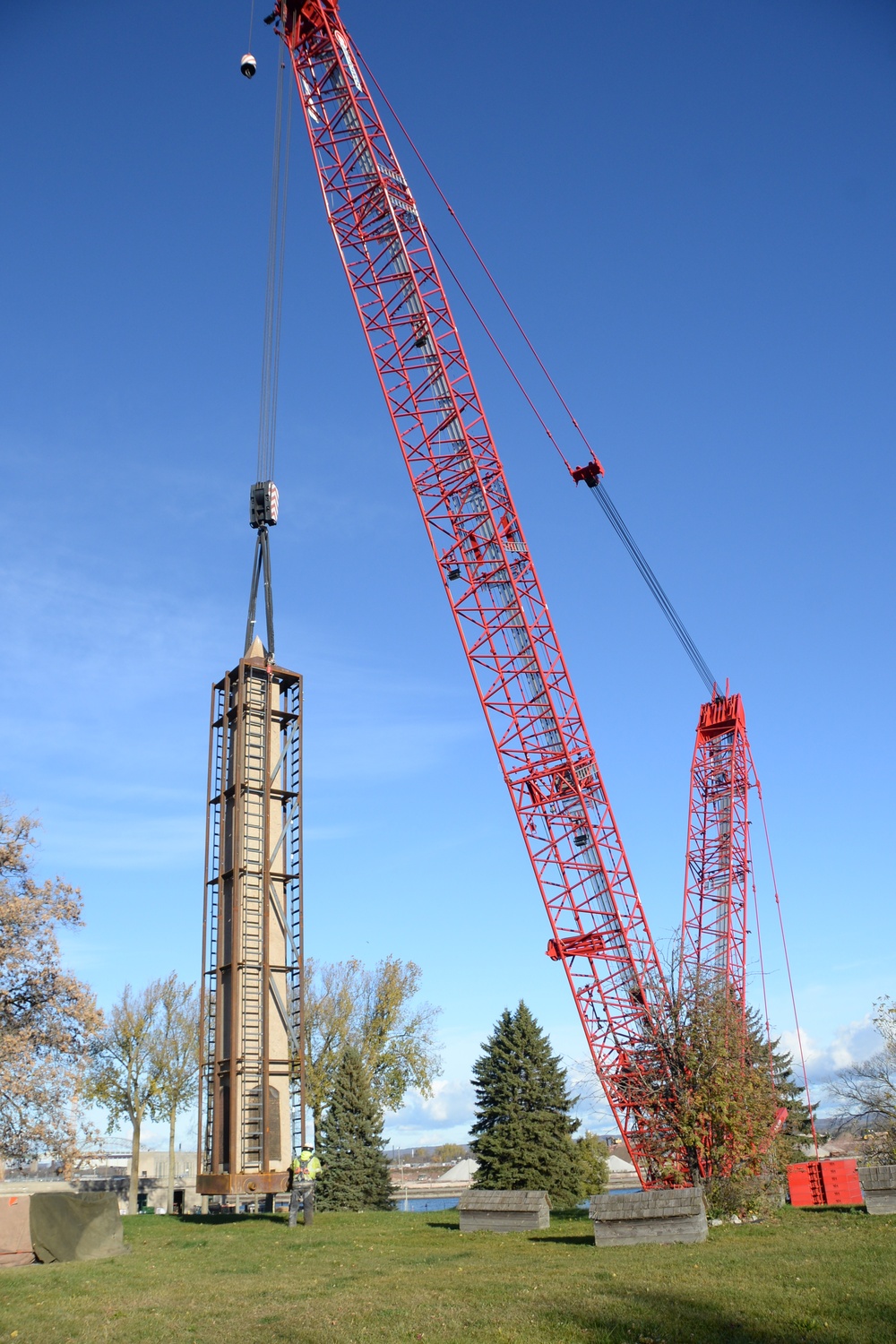 Corps of Engineers removes Obelisk at Brady Park in agreement with Tribal Nations