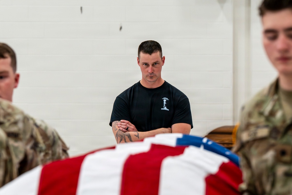 Missouri National Guard Soldiers train for funeral honors duties
