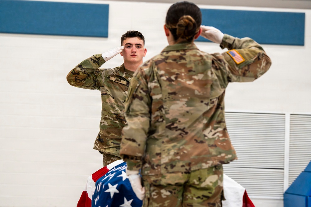 Missouri National Guard Soldiers train for funeral honors duties