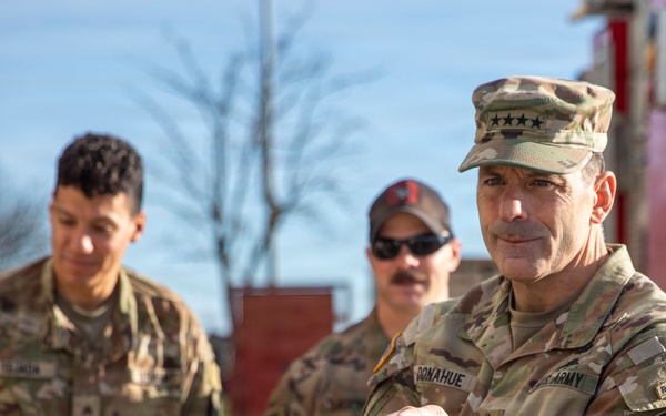 Gen. Christopher T. Donahue, Commanding General of U.S. Army Europe and Africa, Visits Soldiers in Romania