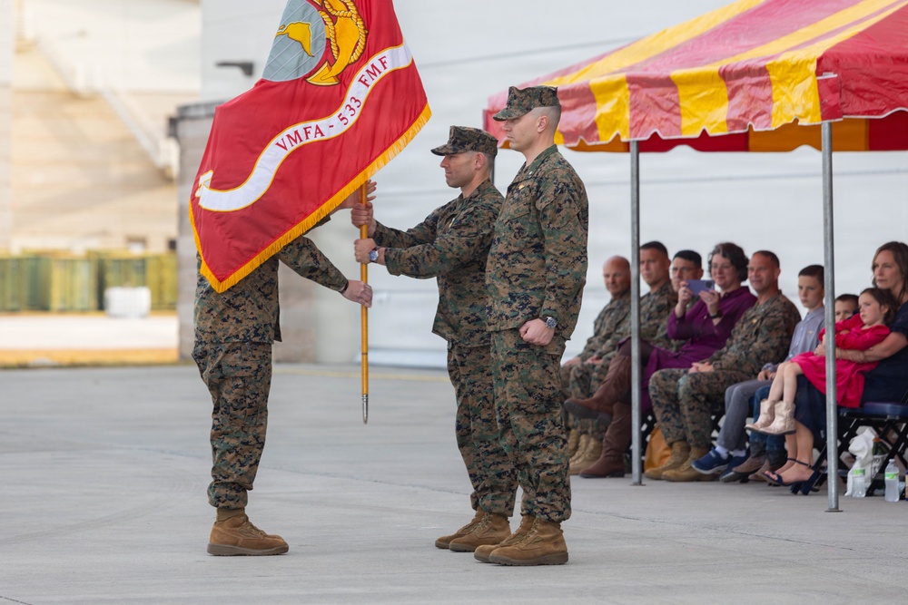 VMFA-533 change of command ceremony