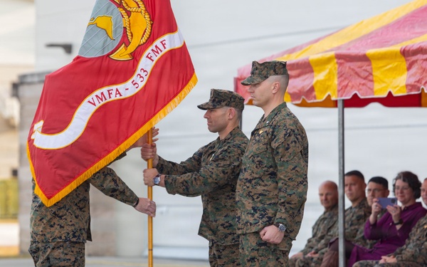 VMFA-533 change of command ceremony