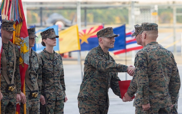 VMFA-533 change of command ceremony