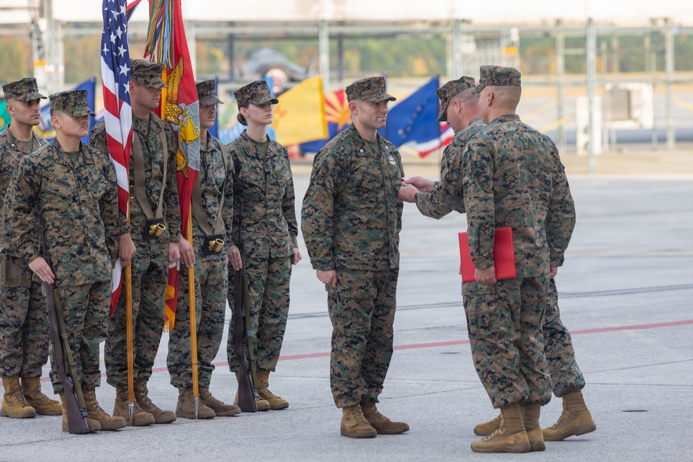 VMFA-533 change of command ceremony
