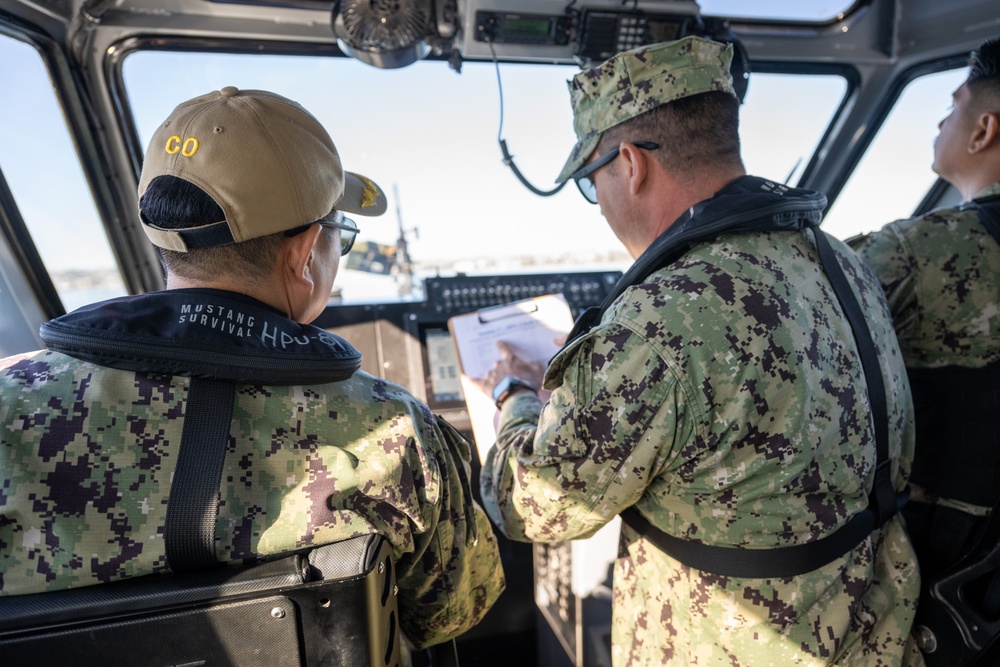 Capt. Brian Bungay Performs Naval Base San Diego Harbor Check