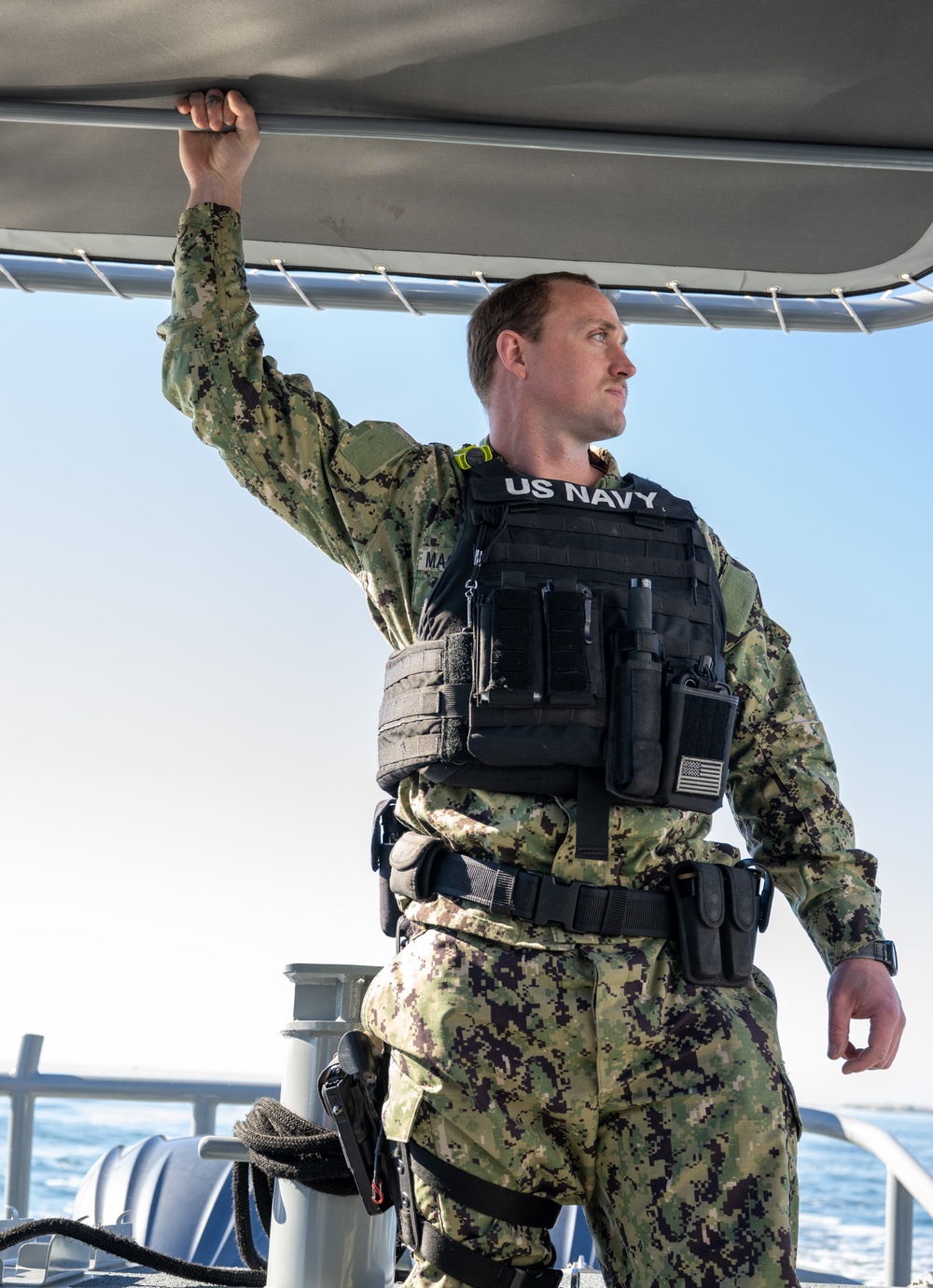 Capt. Brian Bungay Performs Naval Base San Diego Harbor Check