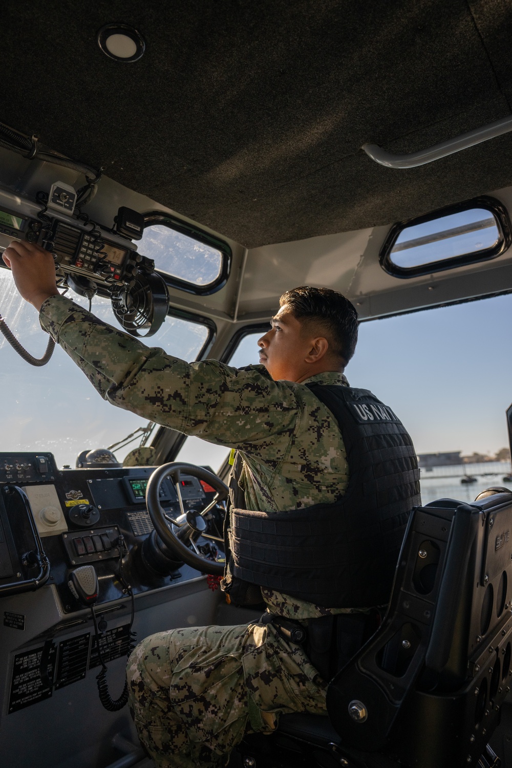 Capt. Brian Bungay Performs Naval Base San Diego Harbor Check