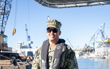 Capt. Brian Bungay Performs Naval Base San Diego Harbor Check