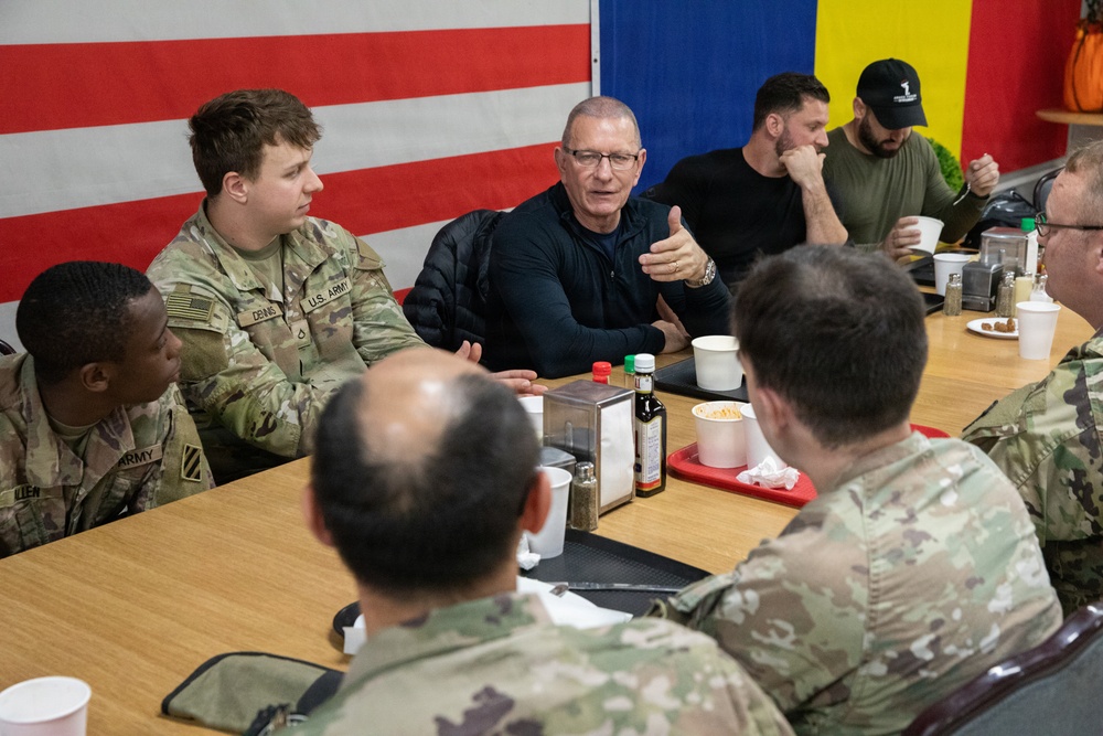 Chef Robert Irvine Visits Soldiers for Thanksgiving in Romania