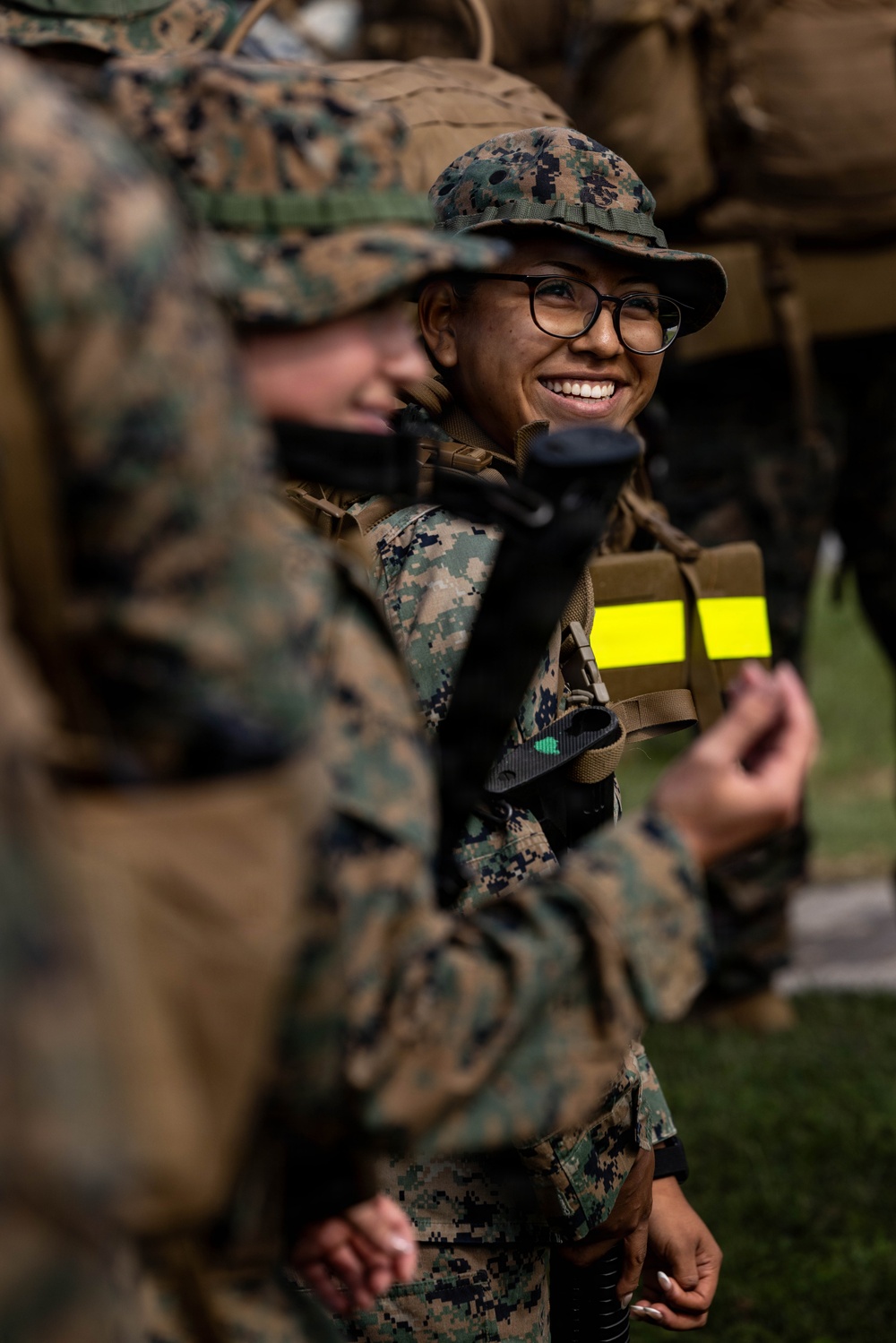 5th Air Naval Gunfire Liaison Company executes 5-kilometer hike