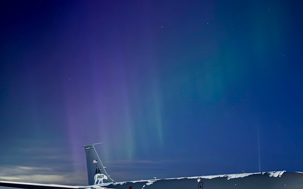 Northern Lights Dance over the 168th Wing America’s Premier Arctic Tanker Unit
