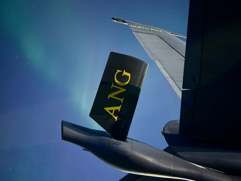 Northern Lights Dance over the 168th Wing America’s Premier Arctic Tanker Unit