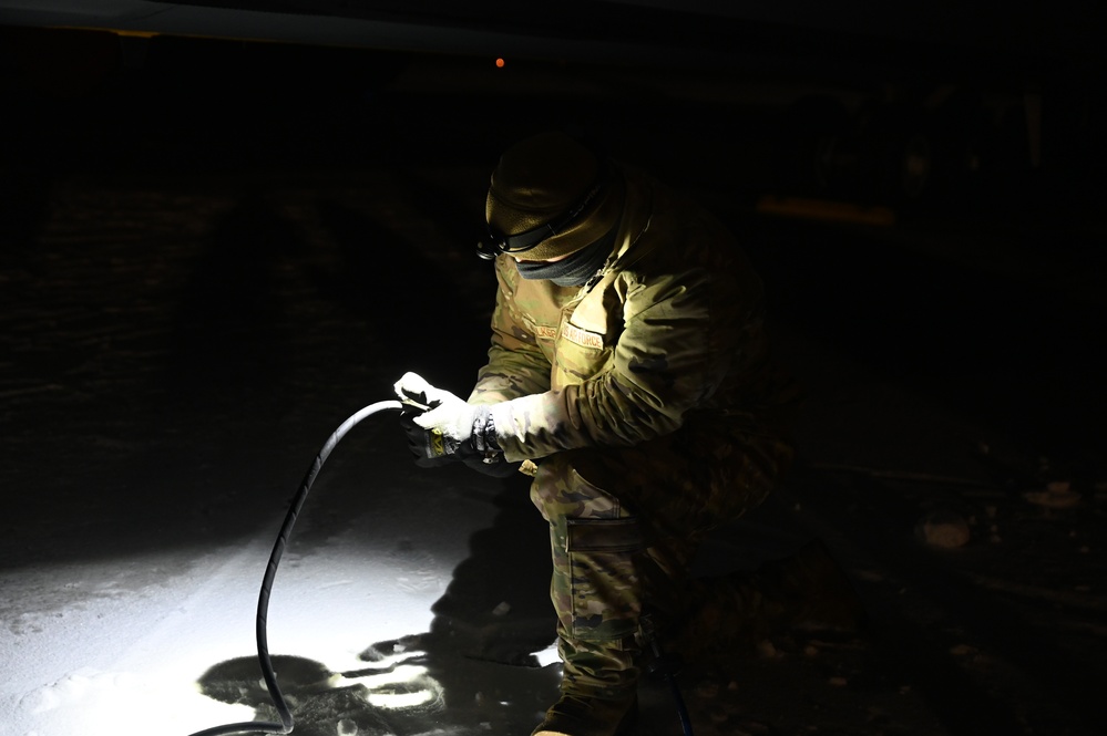 Northern Lights Dance over the 168th Wing America’s Premier Arctic Tanker Unit