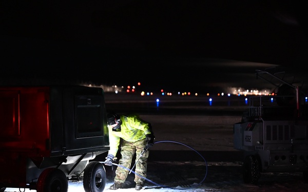 Northern Lights Dance over the 168th Wing America’s Premier Arctic Tanker Unit