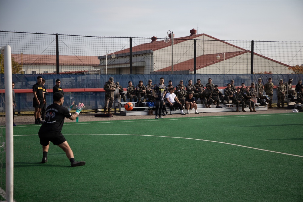 304th Expeditionary Signal Battalion and Republic of Korea Army host a friendly futsal match