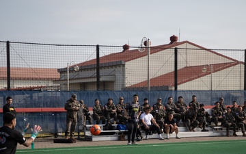 304th Expeditionary Signal Battalion and Republic of Korea Army host a friendly futsal match