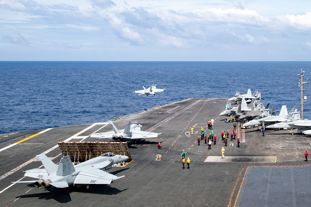 George Washington Conducts Flight Operations