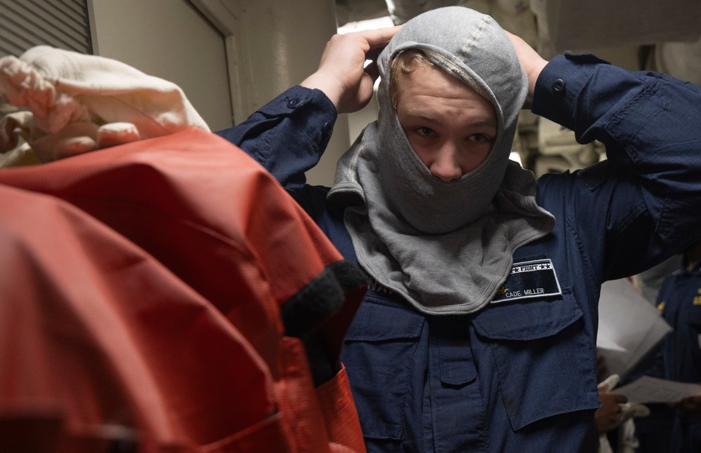 USS Dewey Conducts a General Quarters Drill