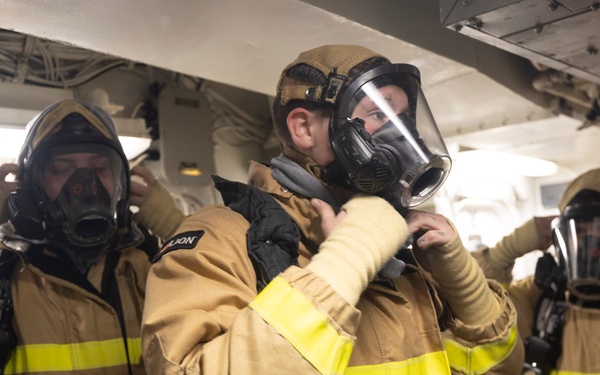 USS Dewey Conducts a General Quarters Drill