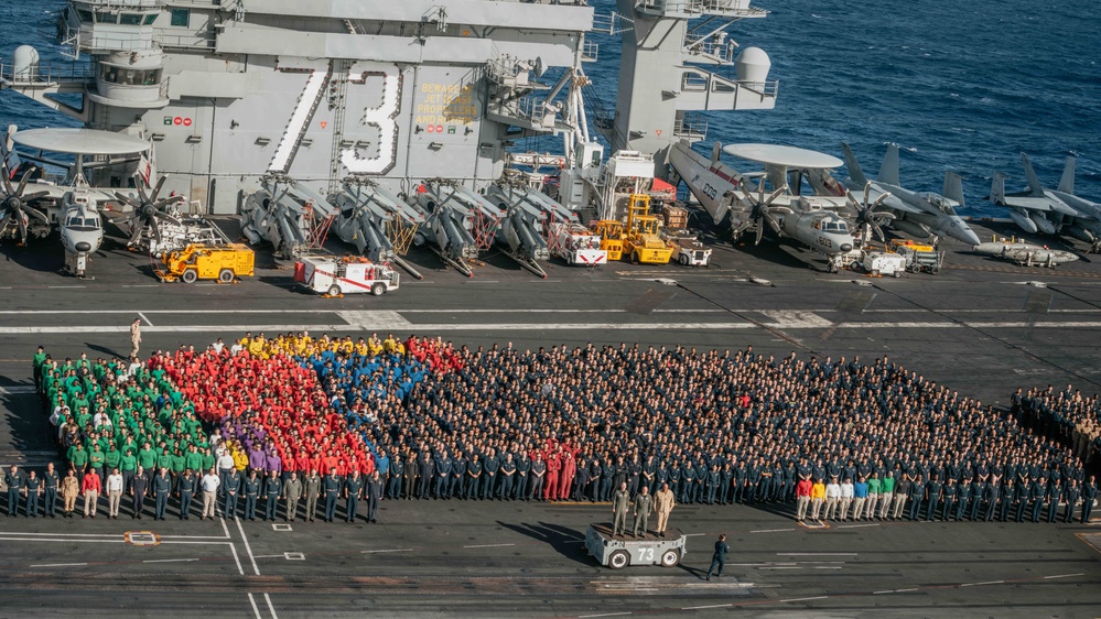 George Washington Conducts All Hands Call