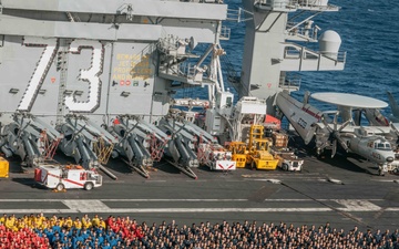 George Washington Conducts All Hands Call