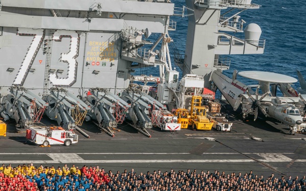 George Washington Conducts All Hands Call