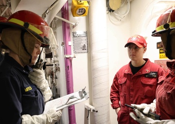 USS Roosevelt (DDG 80) Conducts Flooding Drill