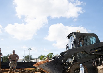 NMCB 4 Seabees Prepare Site for Concrete Placement