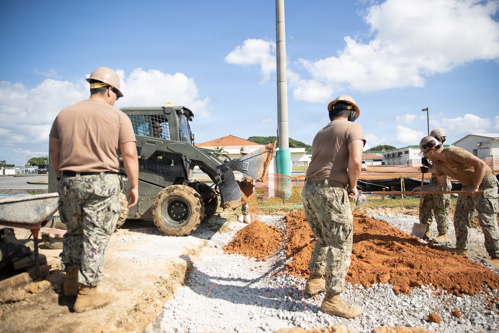 NMCB 4 Seabees Prepare Site for Concrete Placement
