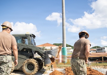 NMCB 4 Seabees Prepare Site for Concrete Placement