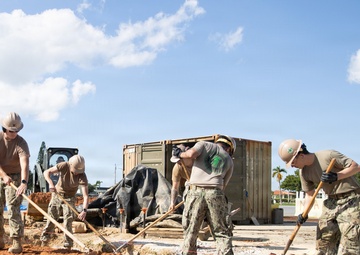 NMCB 4 Seabees Prepare Site for Concrete Placement