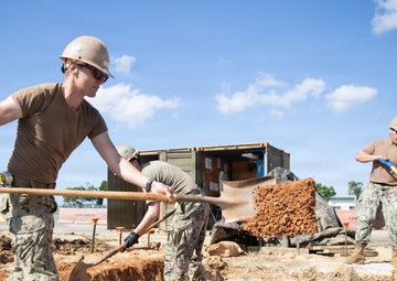 NMCB 4 Seabees Prepare Site for Concrete Placement