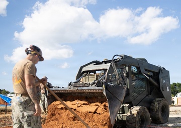 NMCB 4 Seabees Prepare Site for Concrete Placement