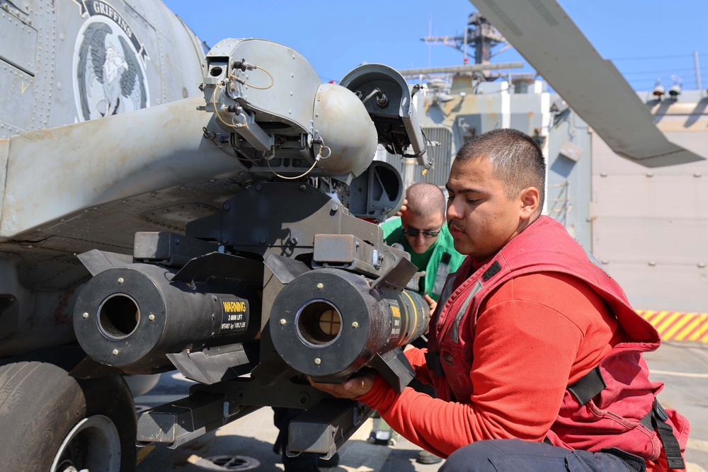 Helicopter Maritime Strike Squadron (HSM) 79 Installs Hellfire Missiles