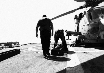 Helicopter Maritime Strike Squadron (HSM) 79 Installs Hellfire Missiles