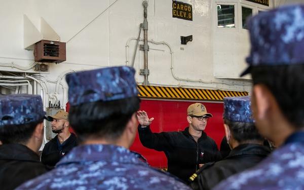 Japanese Maritime Self-Defense Force Helicopter Squadron 22 Tours USS Tripoli
