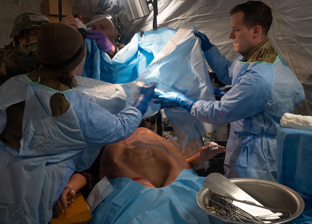 Airmen build field hospital in the UK for expeditionary certification