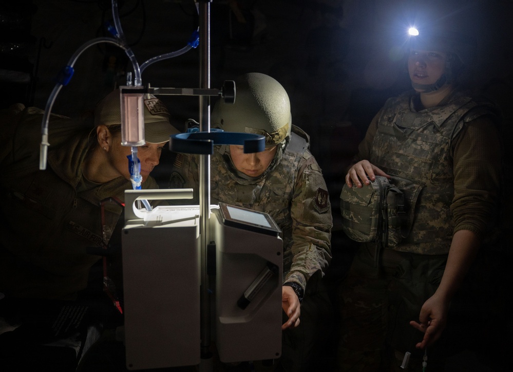 Airmen build field hospital in the UK for expeditionary certification