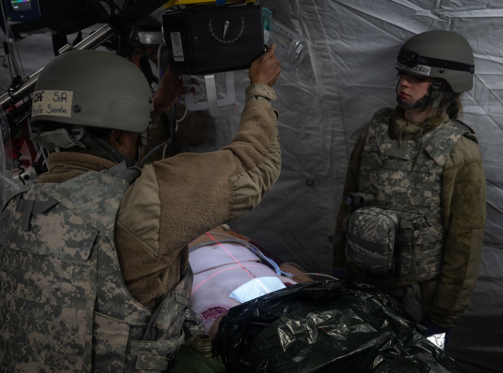 Airmen build field hospital in the UK for expeditionary certification