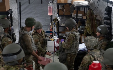 Airmen build field hospital in the UK for expeditionary certification
