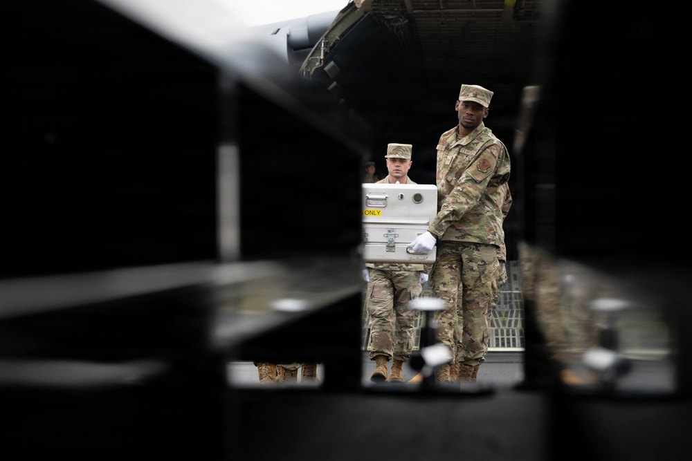 White House Military Office Observes a Dignified Transfer Demonstration