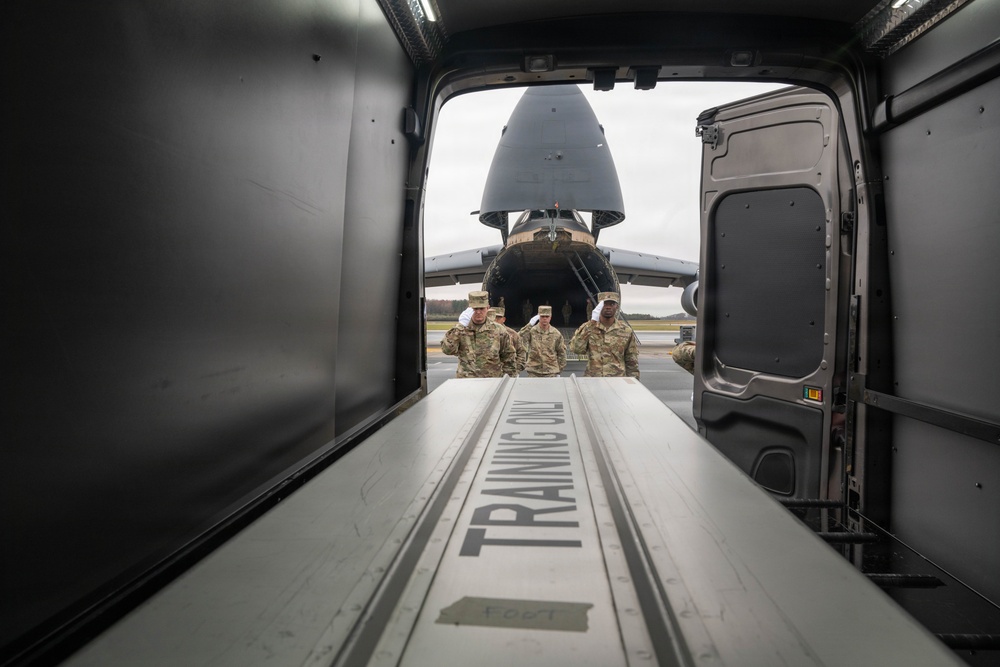 White House Military Office Observes a Dignified Transfer Demonstration