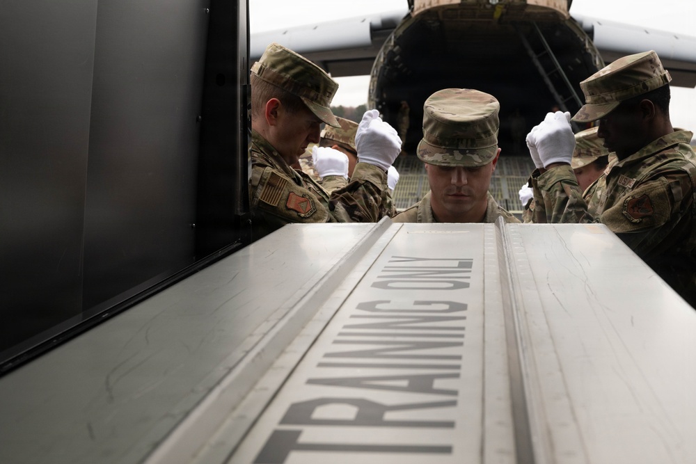 White House Military Office Observes a Dignified Transfer Demonstration