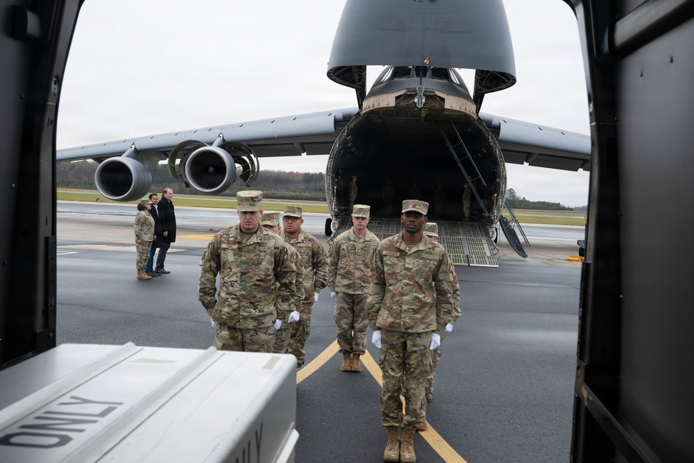White House Military Office Observes a Dignified Transfer Demonstration