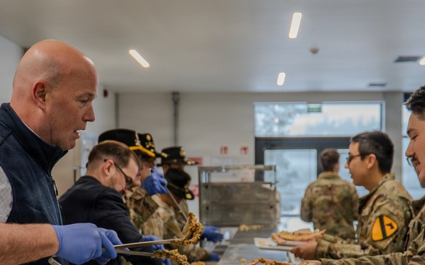 Gen. Christopher T. Donahue, Commanding General of U.S. Army Europe and Africa, Visits Allied Partners and Soldiers for Thanksgiving in Lithuania