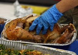 Offutt members enjoy giving thanks before the holidays