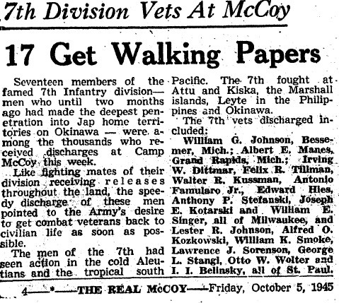 This Month in Fort McCoy History — October