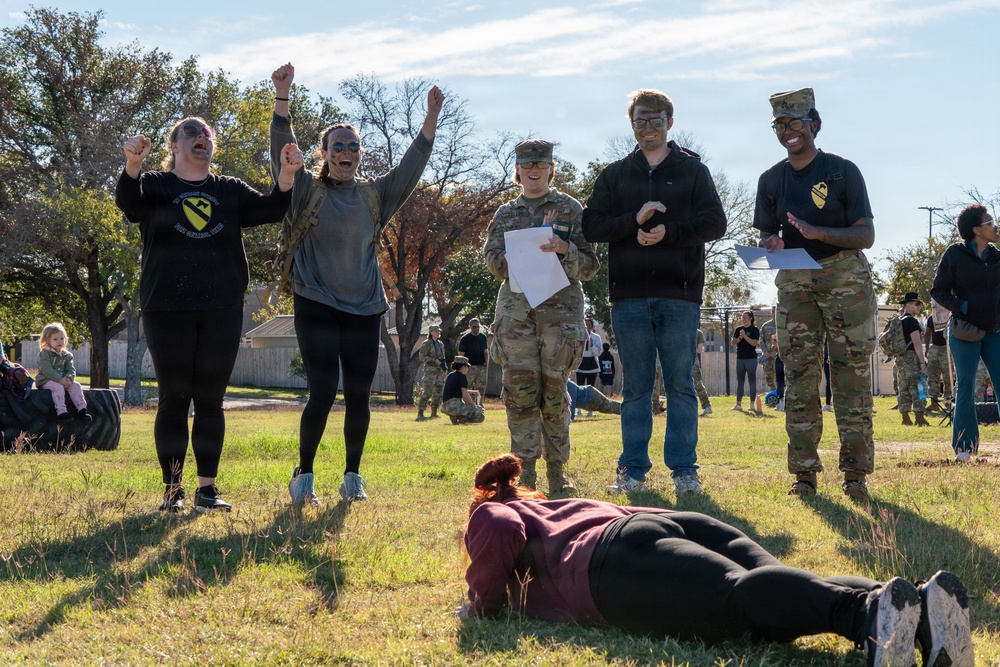 Spouses of the cavalry ride for tradition