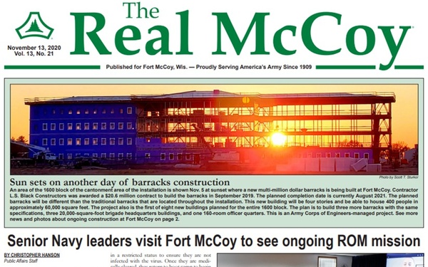 This Month in Fort McCoy History — November