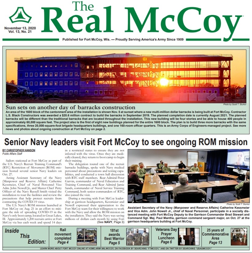 This Month in Fort McCoy History — November